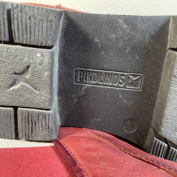 Pikolinos Red Chelsea Boots with Contrasting Elastic - Picture 8 of 9